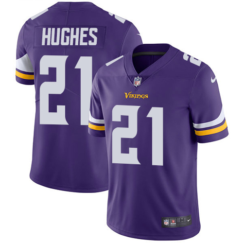 Minnesota Vikings #21 Limited Mike Hughes Purple Nike NFL Home Men Jersey Vapor Untouchable